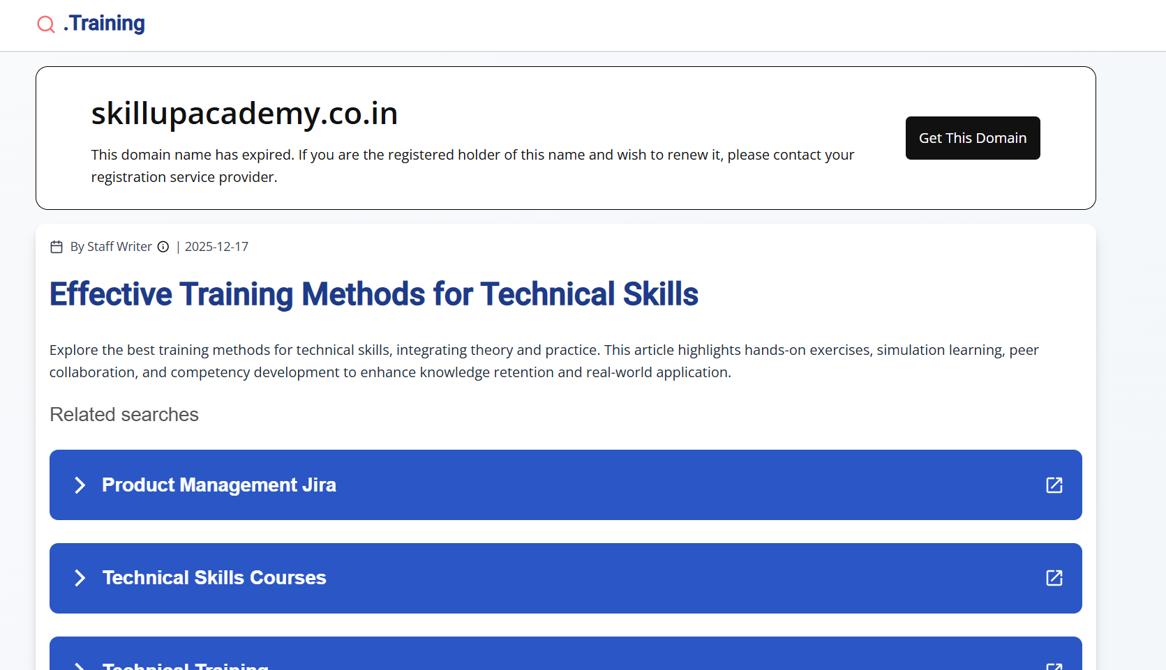 SkillUp Academy E-Learning Platform